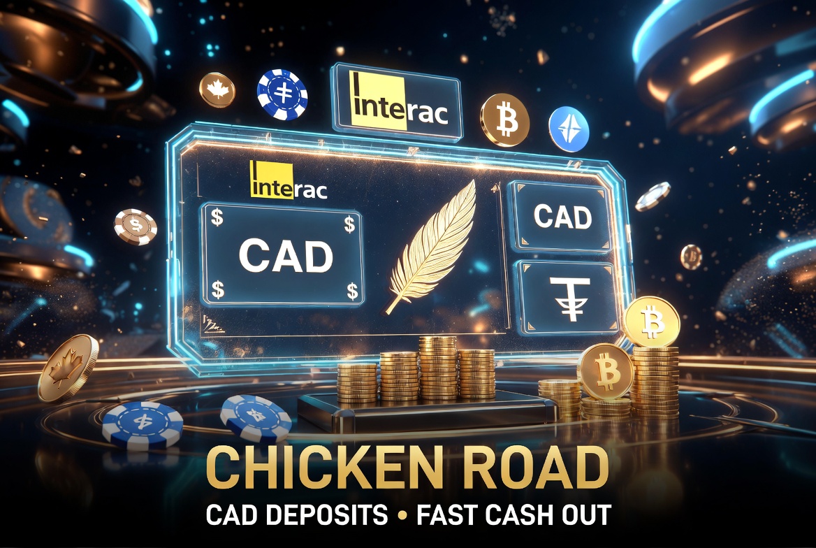 Casino cashier page showing CAD deposit options including Interac and crypto